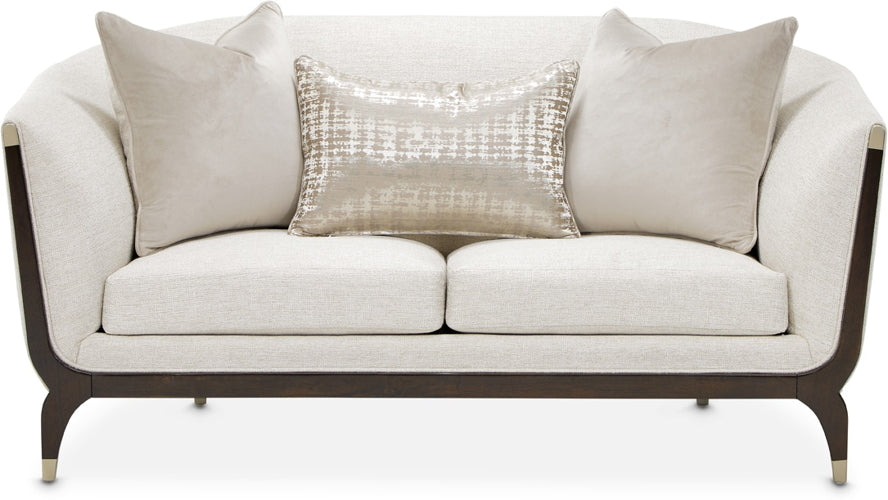 AICO Paris Chic Loveseat Cremini in Espresso - Furniture Land (Milwaukee, WI)