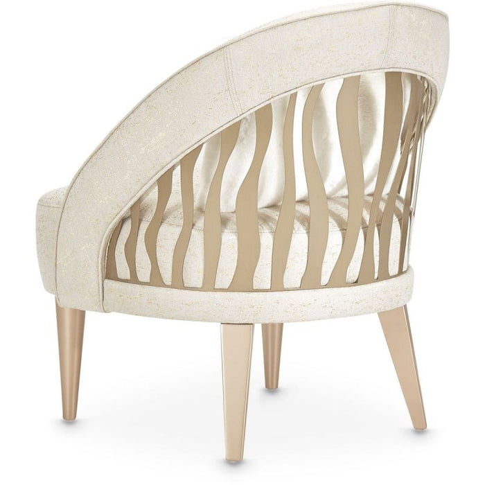 AICO La Rachelle Flame Chair Gold Rush in Medium Champagne - Furniture Land (Milwaukee, WI)