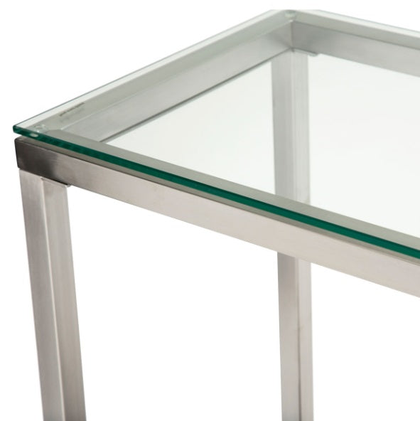 AICO Furniture Diversey ConsoleTable with Glass Top - Furniture Land (Milwaukee, WI)