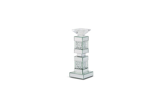 AICO Montreal Mirrored/Crystal Candle Holders, Short (2/pack) - Furniture Land (Milwaukee, WI)