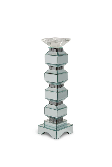 AICO Montreal 4-Tier Mirrored Candle Holder w/Crystal Accents (2/pack) - Furniture Land (Milwaukee, WI)