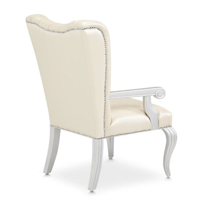 AICO Hollywood Swank Desk Chair in Creamy Pearl - Furniture Land (Milwaukee, WI)
