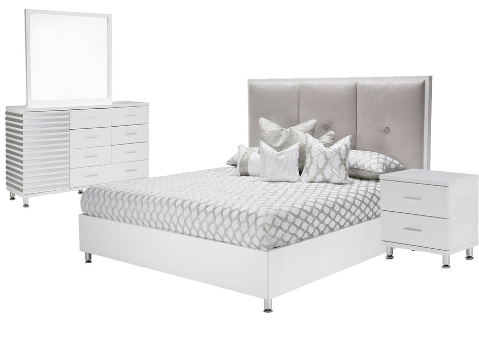 Aico Horizons Wall Mirror in Cloud White - Furniture Land (Milwaukee, WI)