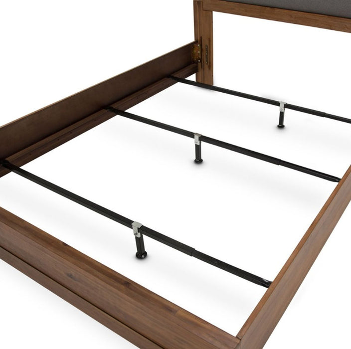 AICO Brooklyn Walk Queen Channel Tufted Panel Bed in Burnt Umber - Furniture Land (Milwaukee, WI)