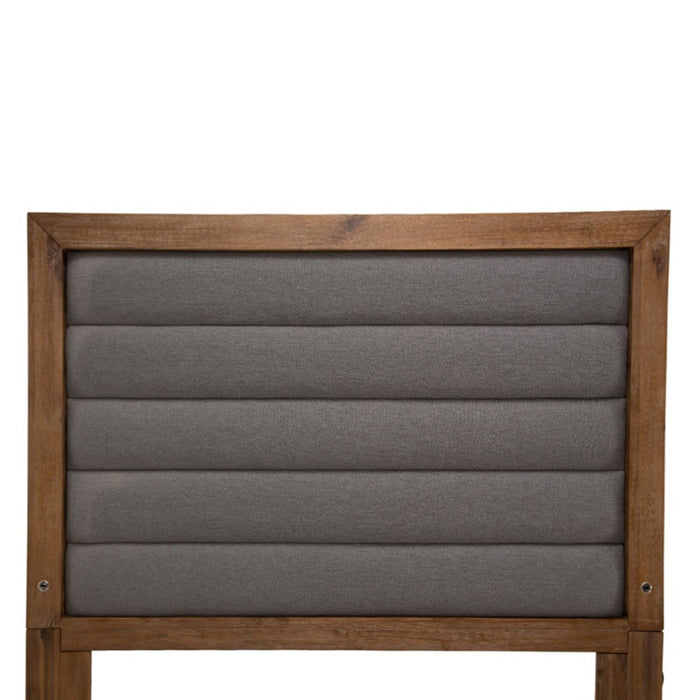 AICO Brooklyn Walk Queen Channel Tufted Panel Bed in Burnt Umber - Furniture Land (Milwaukee, WI)