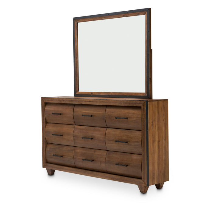 AICO Brooklyn Walk Mirror in Burnt Umber - Furniture Land (Milwaukee, WI)