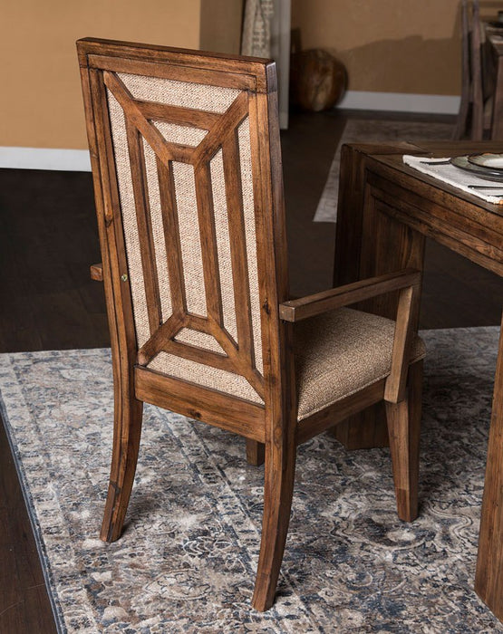 Aico Carrollton Arm Chair (Set of 2) in Rustic Ranch - Furniture Land (Milwaukee, WI)