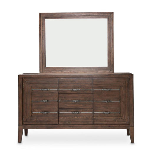 Aico Carrollton Sideboard Mirror in Rustic Ranch - Furniture Land (Milwaukee, WI)