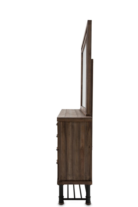 Aico Crossings Mirror in Reclaimed Barn - Furniture Land (Milwaukee, WI)