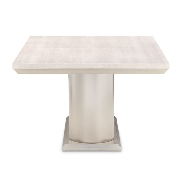 AICO Marin Double Pedestal Table in Greige - Furniture Land (Milwaukee, WI)