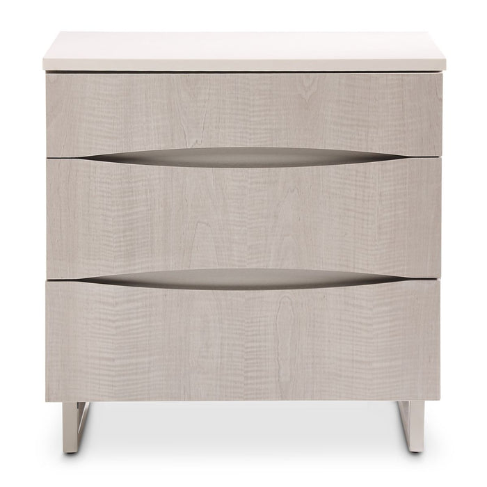 AICO Marin Nightstand in Greige - Furniture Land (Milwaukee, WI)