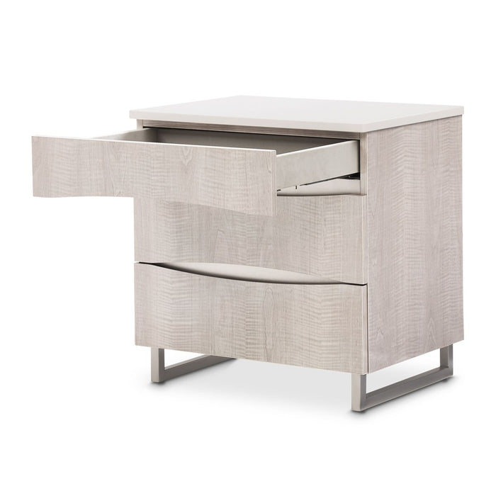 AICO Marin Nightstand in Greige - Furniture Land (Milwaukee, WI)