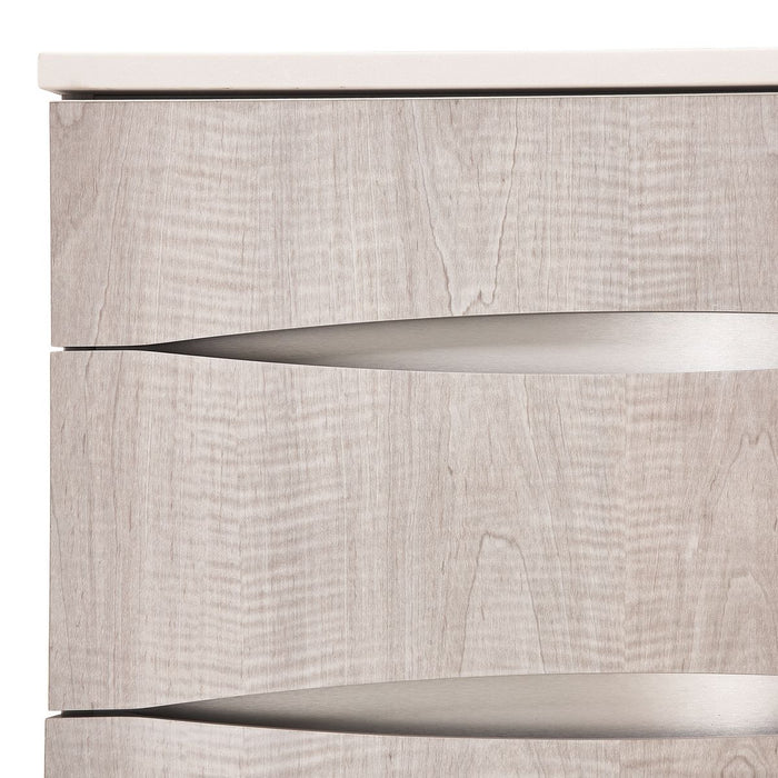 AICO Marin Nightstand in Greige - Furniture Land (Milwaukee, WI)