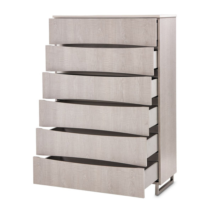 AICO Marin 6-Drawer Chest in Greige - Furniture Land (Milwaukee, WI)
