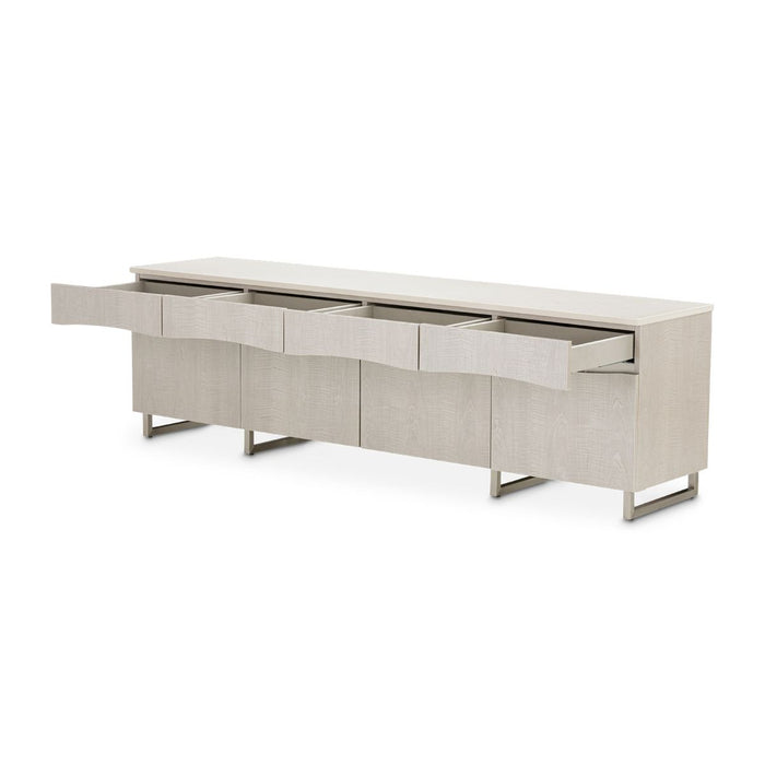 AICO Marin Media Cabinet in Greige - Furniture Land (Milwaukee, WI)