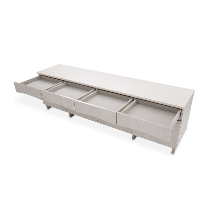 AICO Marin Media Cabinet in Greige - Furniture Land (Milwaukee, WI)