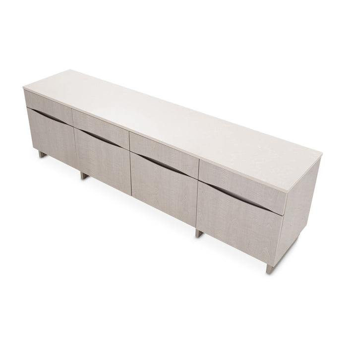 AICO Marin Media Cabinet in Greige - Furniture Land (Milwaukee, WI)