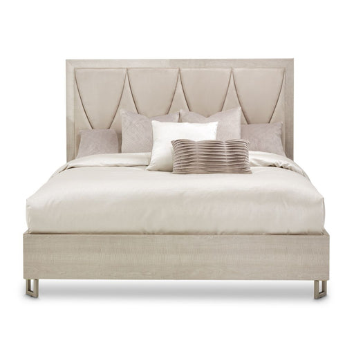 AICO Marin Cal King Panel Bed in Greige - Furniture Land (Milwaukee, WI)