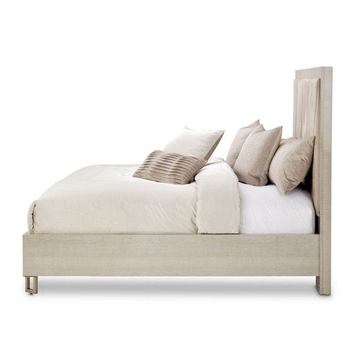 AICO Marin Queen Panel Bed in Greige - Furniture Land (Milwaukee, WI)