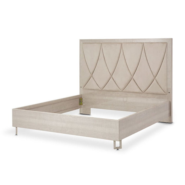 AICO Marin Queen Panel Bed in Greige - Furniture Land (Milwaukee, WI)
