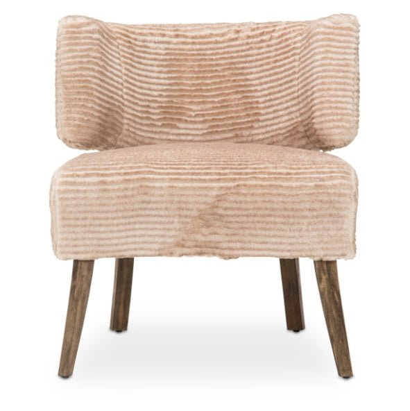 AICO Furniture A La Carte HalfMoon Curved Back Chair in Boardwalk - Furniture Land (Milwaukee, WI)