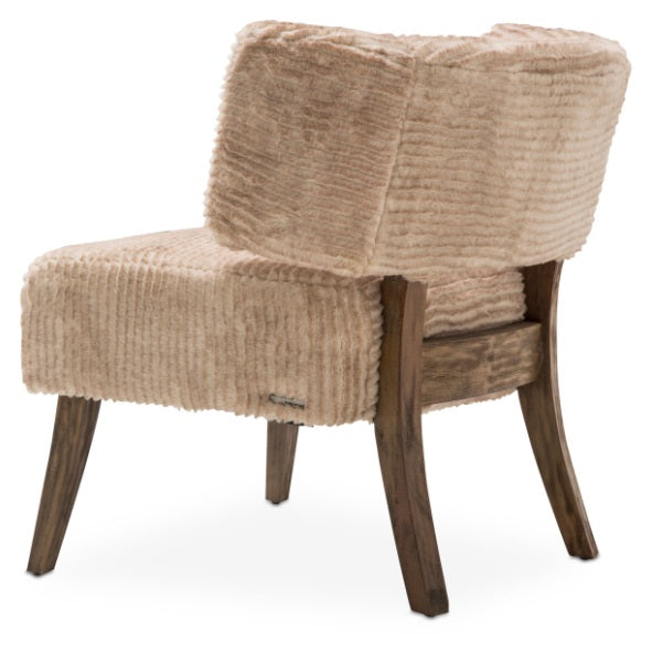 AICO Furniture A La Carte HalfMoon Curved Back Chair in Boardwalk - Furniture Land (Milwaukee, WI)