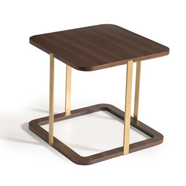 AICO Furniture Amora Side Table in Eggshell Walnut - Furniture Land (Milwaukee, WI)