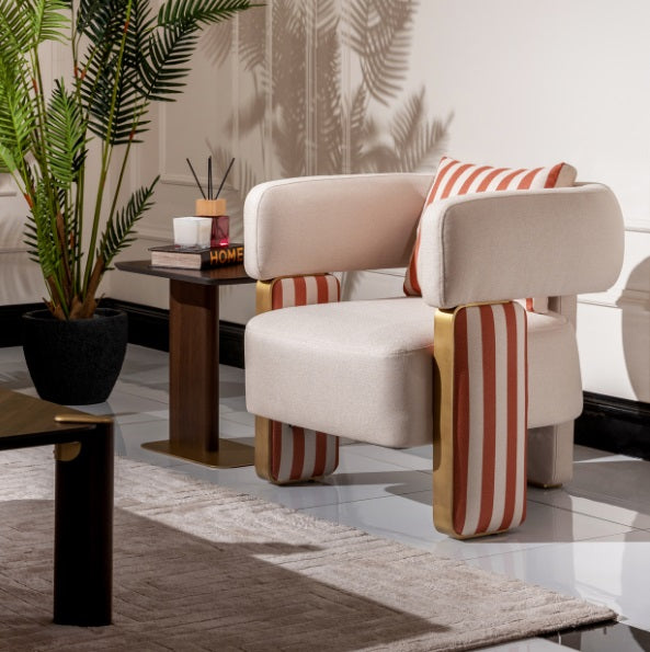 AICO Furniture Amora Chair Ash in Eggshell Walnut - Furniture Land (Milwaukee, WI)