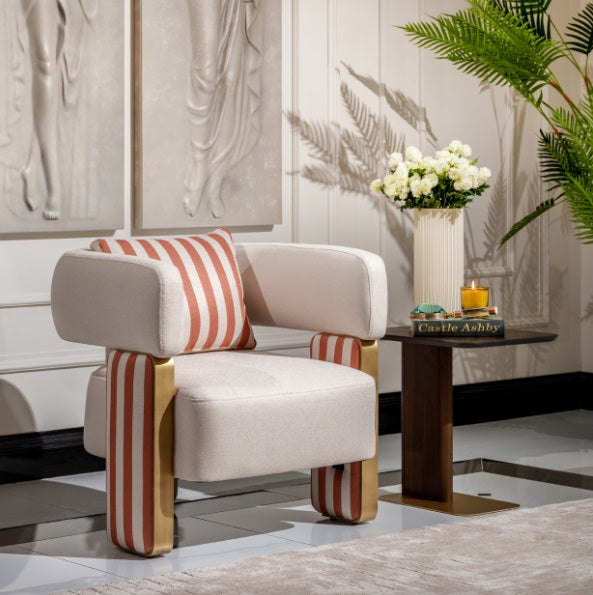 AICO Furniture Amora Chair Ash in Eggshell Walnut - Furniture Land (Milwaukee, WI)