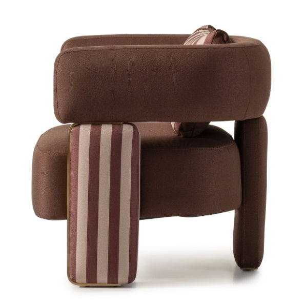 AICO Furniture Amora Chair Brown in Eggshell Walnut - Furniture Land (Milwaukee, WI)