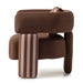 AICO Furniture Amora Chair Brown in Eggshell Walnut - Furniture Land (Milwaukee, WI)