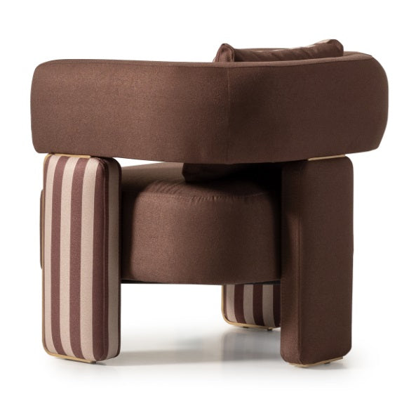 AICO Furniture Amora Chair Brown in Eggshell Walnut - Furniture Land (Milwaukee, WI)