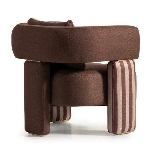 AICO Furniture Amora Chair Brown in Eggshell Walnut - Furniture Land (Milwaukee, WI)