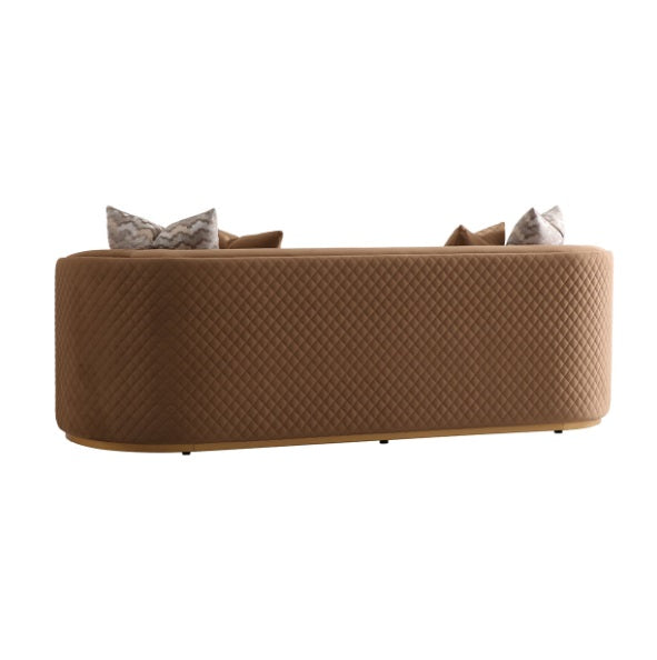 AICO Furniture Ariana Sofa in Caramel Gold - Furniture Land (Milwaukee, WI)
