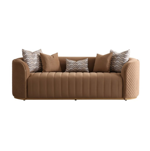 AICO Furniture Ariana Sofa in Caramel Gold - Furniture Land (Milwaukee, WI)