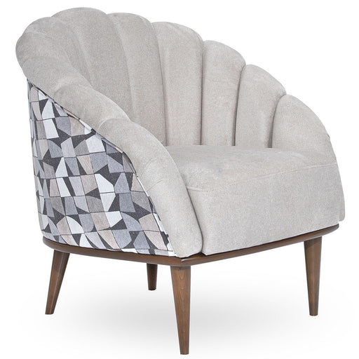 AICO Balboa Accent Chair in Warm Walnut - Furniture Land (Milwaukee, WI)