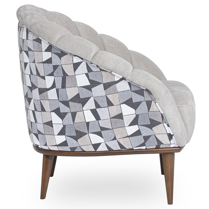 AICO Balboa Accent Chair in Warm Walnut - Furniture Land (Milwaukee, WI)