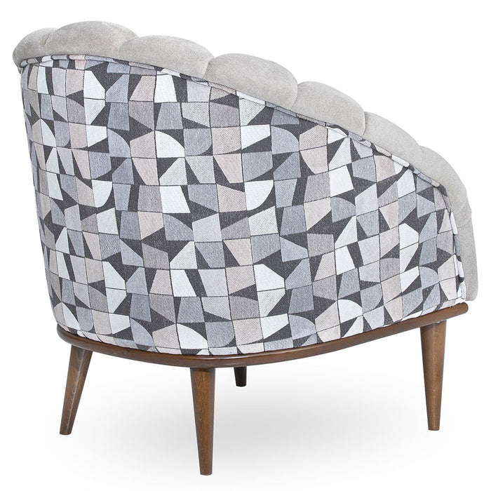 AICO Balboa Accent Chair in Warm Walnut - Furniture Land (Milwaukee, WI)