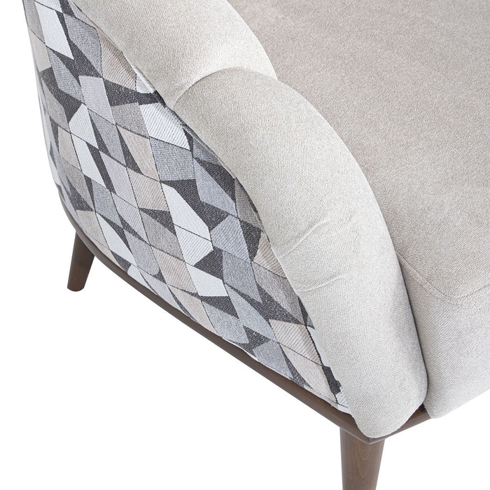 AICO Balboa Accent Chair in Warm Walnut - Furniture Land (Milwaukee, WI)