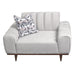 AICO Balboa Chair And A Half in Warm Walnut - Furniture Land (Milwaukee, WI)