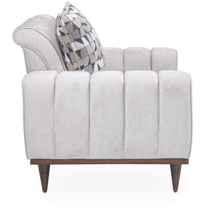 AICO Balboa Chair And A Half in Warm Walnut - Furniture Land (Milwaukee, WI)