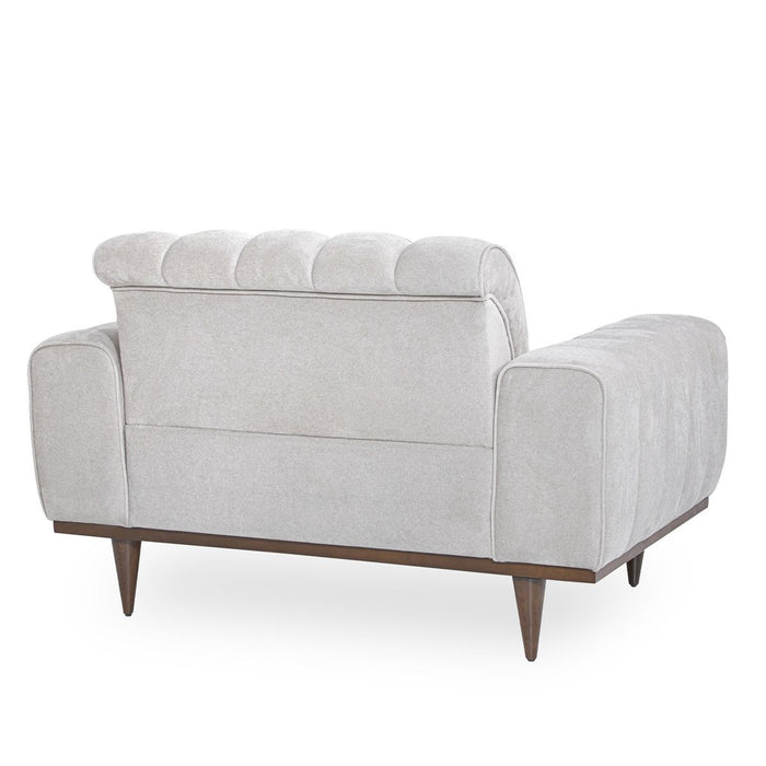 AICO Balboa Chair And A Half in Warm Walnut - Furniture Land (Milwaukee, WI)