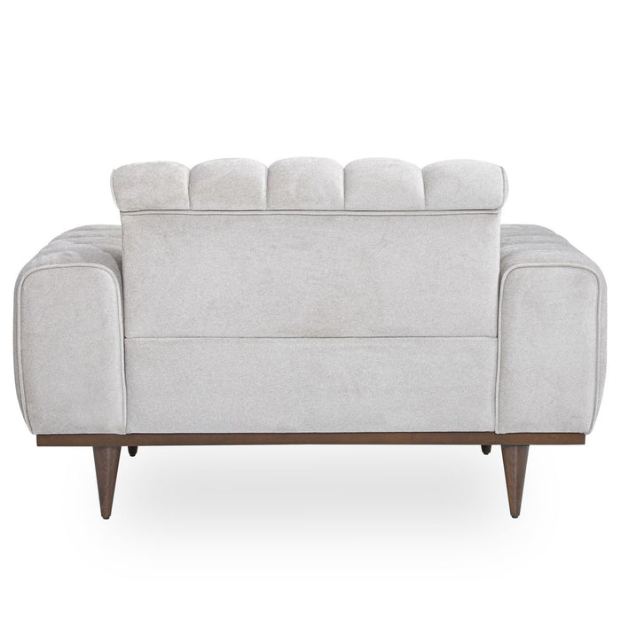 AICO Balboa Chair And A Half in Warm Walnut - Furniture Land (Milwaukee, WI)