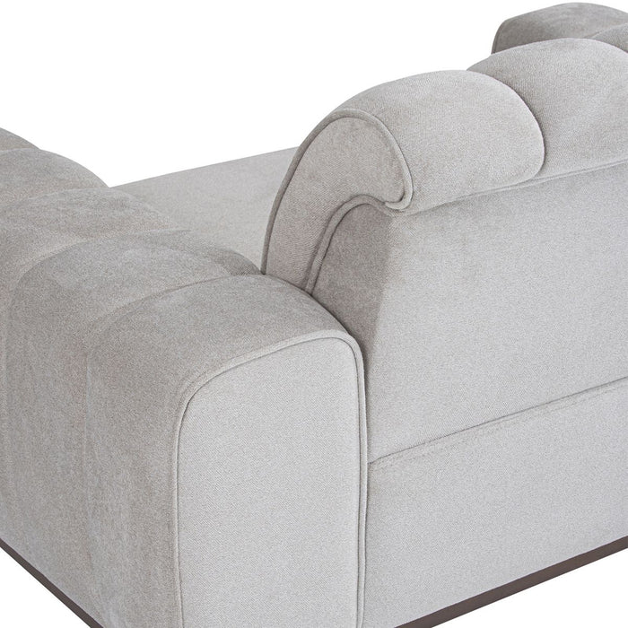 AICO Balboa Chair And A Half in Warm Walnut - Furniture Land (Milwaukee, WI)