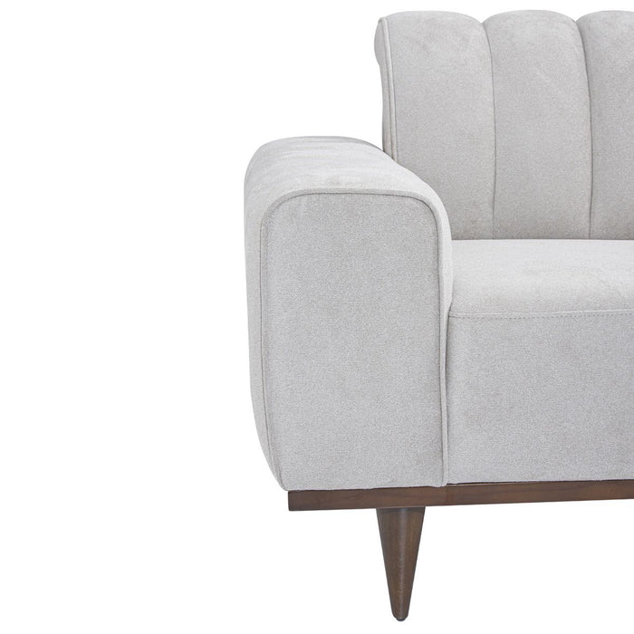 AICO Balboa Chair And A Half in Warm Walnut - Furniture Land (Milwaukee, WI)