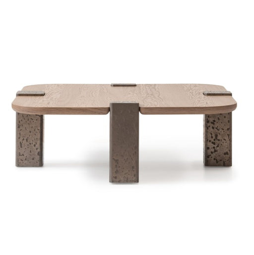 AICO Furniture Bristol Point Large Cocktail Table in Saddle Brown - Furniture Land (Milwaukee, WI)