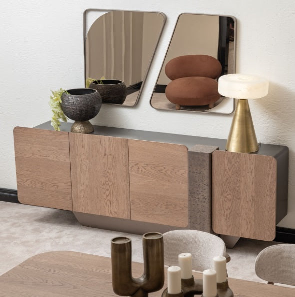 AICO Furniture Bristol Point Console Table in Saddle Brown - Furniture Land (Milwaukee, WI)