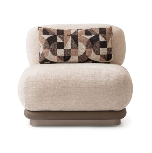 AICO Furniture Bristol Point Armless Chair in Saddle Brown - Furniture Land (Milwaukee, WI)