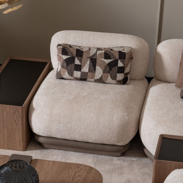 AICO Furniture Bristol Point Armless Chair in Saddle Brown - Furniture Land (Milwaukee, WI)