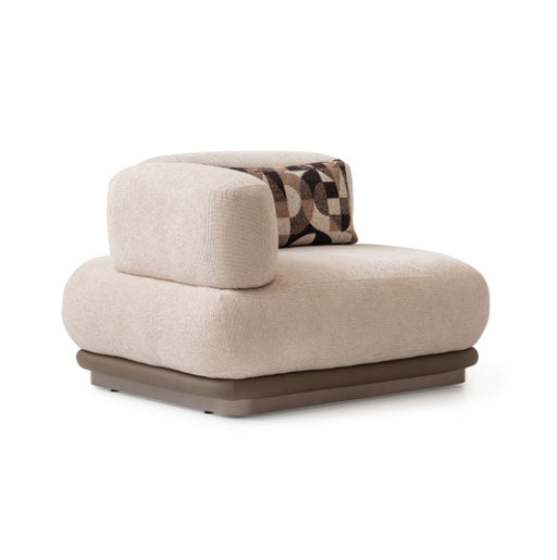 AICO Furniture Bristol Point LAF Chair in Saddle Brown - Furniture Land (Milwaukee, WI)